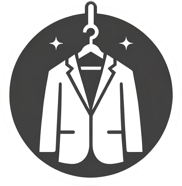 white jacket dry cleaning logo